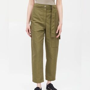 Acne Studios Green Nylon Belted Cargo Trouser Size Small